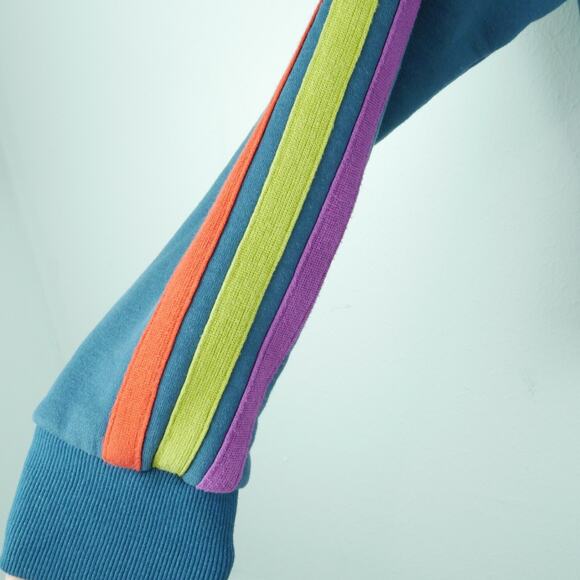 Natural Life Medium Sweatshirt Crewneck Raglan Stripe Crop Boho Hippy Relaxed - Picture 5 of 7